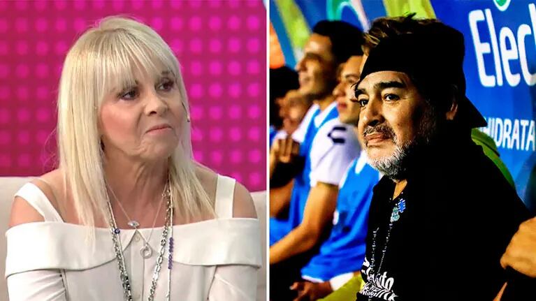 Claudia Villafañe denunció a Diego Maradona. (Foto: TV y AFP)