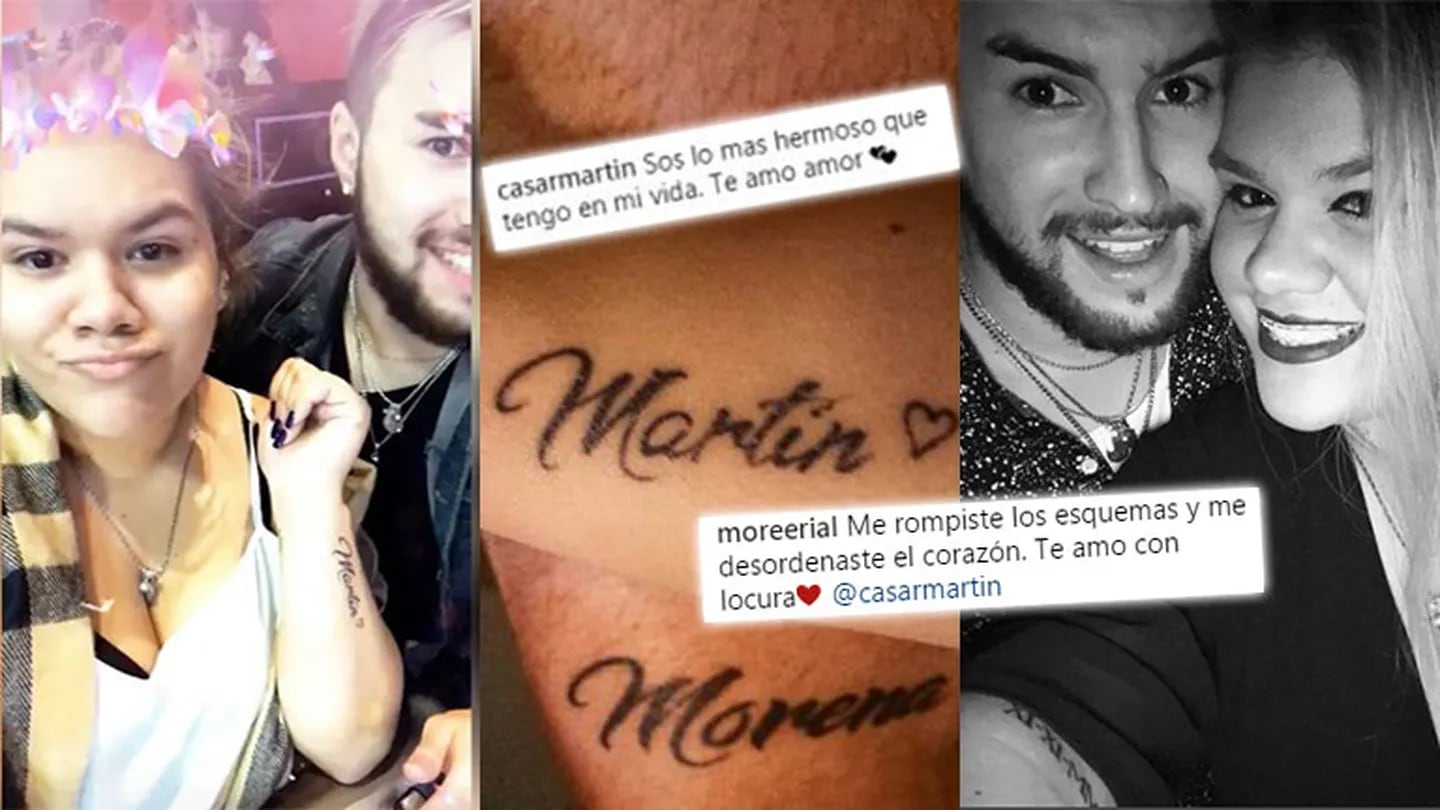 ¡Romance en la piel! Morena Rial y su novio se tatuaron sus nombres