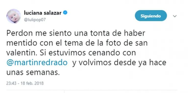 Luciana Salazar confirmó su reconciliación con Martín Redrado: "Volvimos hace ya unas semanas"