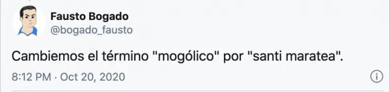 El planteo de Santiago Maratea en Twitter que provocó una catarata de críticas: "¿Qué onda que se use tanto la palabra mogólico como insulto?"