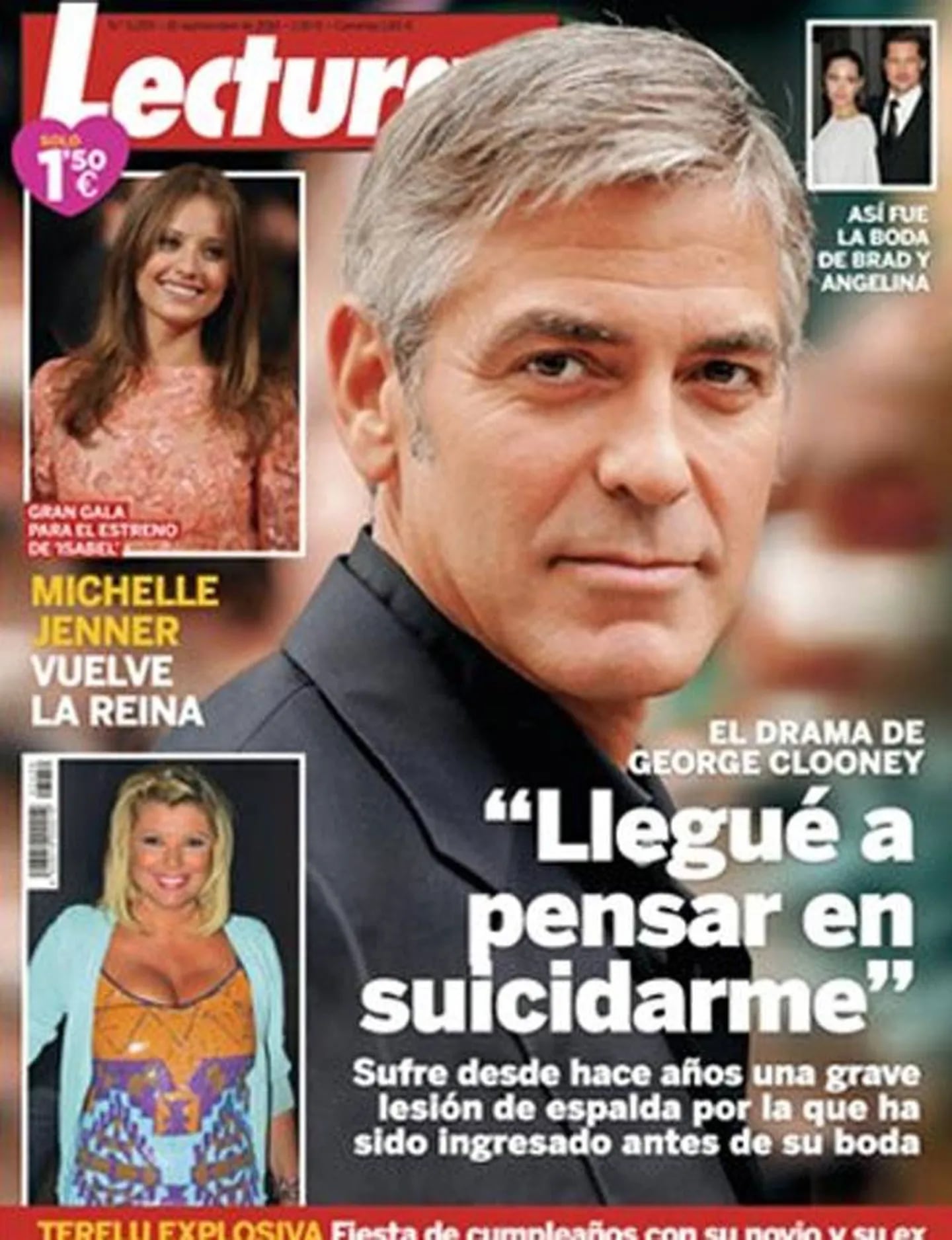 George Clooney aseguró que pensó en suicidarse: el motivo. (Foto: Revista Lecturas)