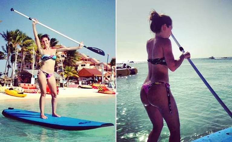 El álbum de fotos de las vacaciones de Eugenia Lemos en Aruba. (Foto: Instagram)
