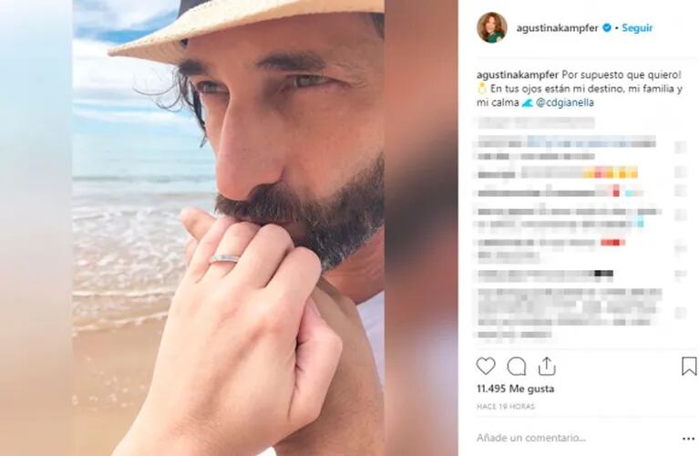 Agustina Kämpfer anunció que se casa con Carlos Gianella: ¡la romántica declaración de amor!