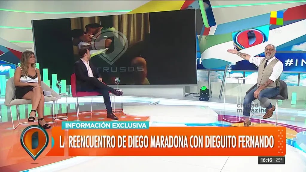 La foto del reencuentro de Diego Maradona con Dieguito Fernando en Tigre