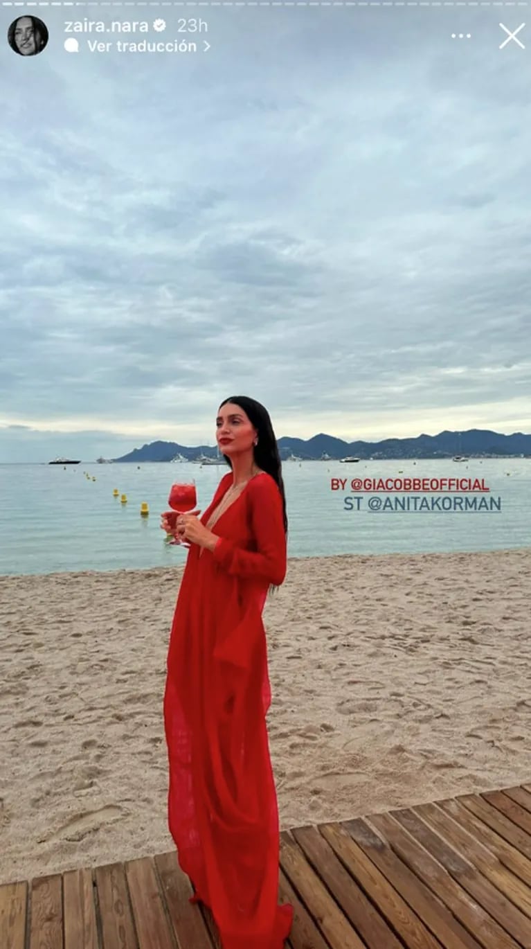 Zaira Nara deslumbró en Cannes con sus audaces looks y la acusan de haber tildado Instagram