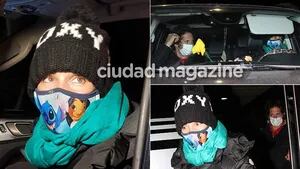 Las fotos de la salida de Juana Viale y su novio tras las grabaciones de sus programas: look invernal y mucho amor