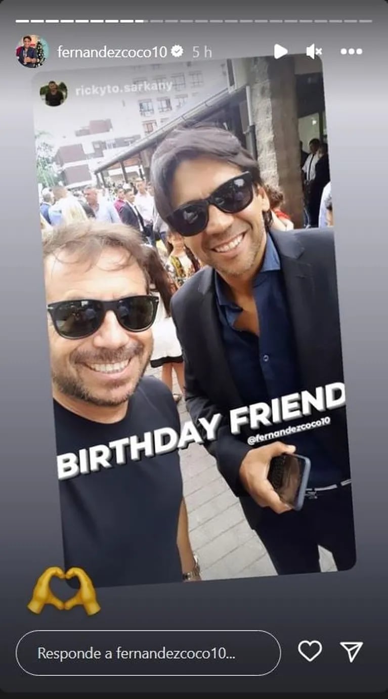 El dulce saludo de Mirko a su padrino, Coco Fernández, por su cumpleaños