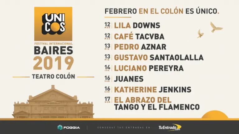 ¡Ya están las entradas a la venta! Juanes se sumó al festival Únicos en el Colón