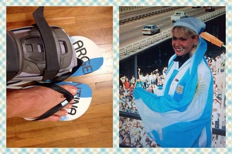 ¡Grosa! Xuxa alentó a la Argentina en la final del Mundial Brasil 2014. (Foto: Facebook Xuxa)