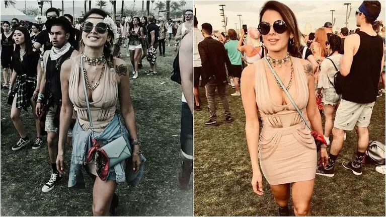 Silvina Luna y su look hippie sexy en Los Ángeles para Coachella 2018