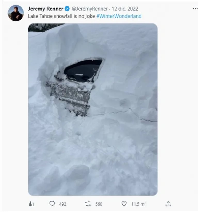 Jeremy Renner anticipó el grave accidente que sufrió: “La nieve no es chiste”