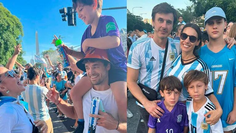 Mundial Qatar 2022: Pampita y Jimena Barón celebraron el triunfo de Argentina en el Obelisco.