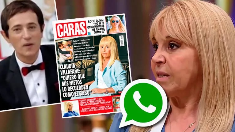 Ángel de Brito publicó el chat de la revista Caras con Claudia Villafañe que desencadenó la tapa de la polémica