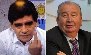 Diego Maradona contra Julio Grondona. (Foto: captura de TV y Web)