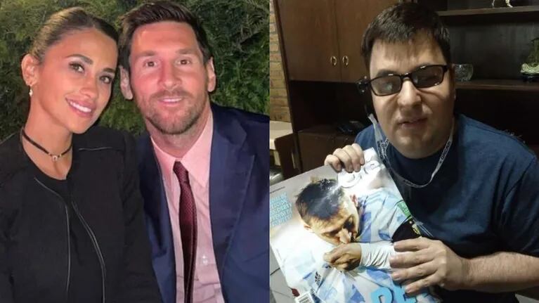 El increíble regalo de Messi y Antonela Roccuzzo a un argentino no vidente (Fotos: Web y diario Olé)