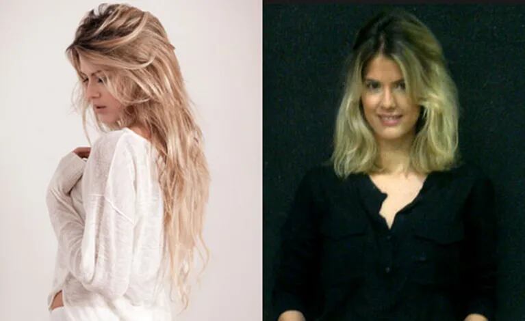 El antes y el después de María del Cerro, que se animó a cambiar su look (Foto: Web y Twitter). 