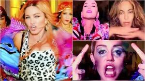 Madonna lanza su multiestelar videoclip con Beyonce, Miley Cyrus y Katy Perry