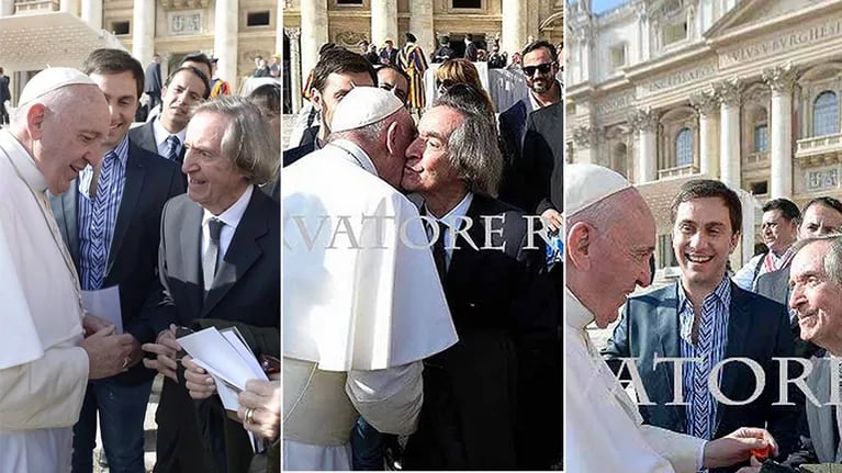 El emotivo encuentro del Papa con Carlitos Balá. Fotos: Twitter y L Osservatore Romano.