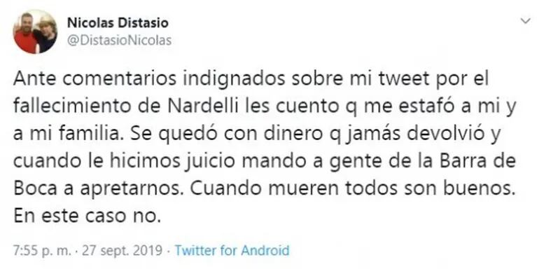 Grave acusación de un periodista al fallecido escribano de la TV Marcelo Nardelli: "Gran estafador y mal tipo"