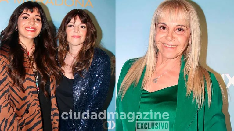 Dalma, Giannina Maradona y Claudia Villafañe.