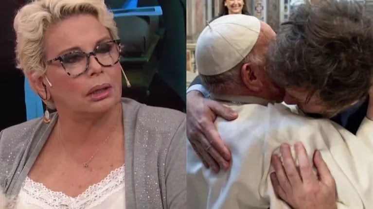 Súper ácida reacción de Carmen Barbieri sobre el abrazo de Javier Milei con el Papa Francisco