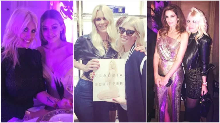Las fotos de Wanda Nara junto a modelos súper top en el desfile de Donatella Versace (Fotos: Instagram)