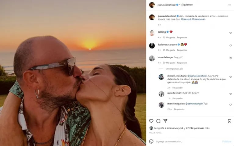 Juana Viale sorprendió en las redes besando a un hombre que no es Agustín Goldenhorn, su novio: "Mujer libre"
