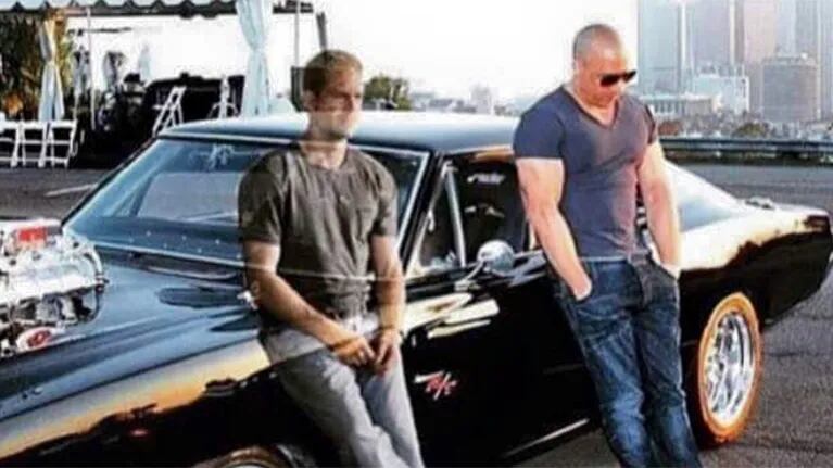 La imagen de Paul Walker y Vin Diesel que se hizo viral. Foto: Facebook.