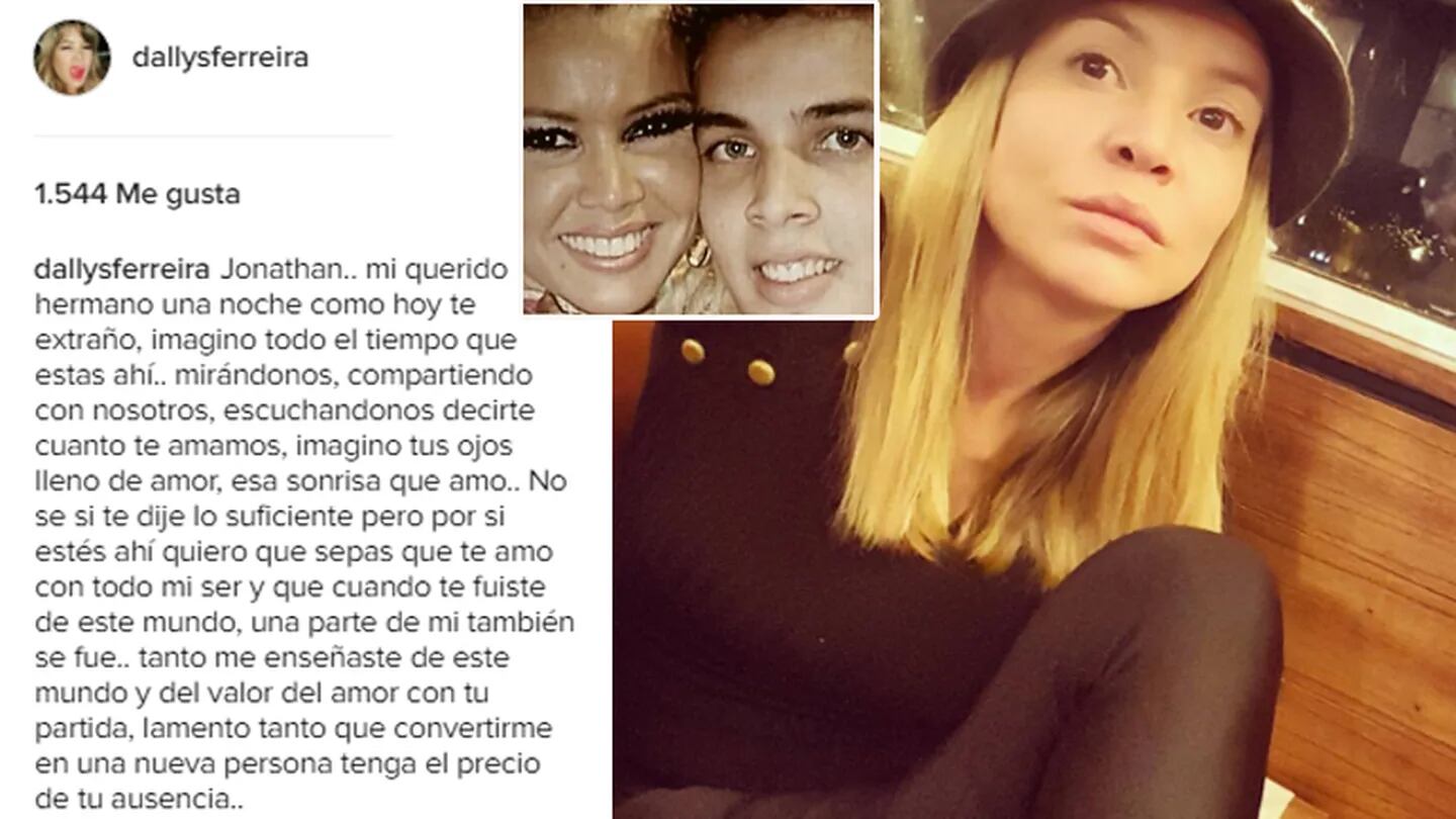 Dallys Ferreira recordó a su hermano con una emotiva carta. Foto: Instagram.