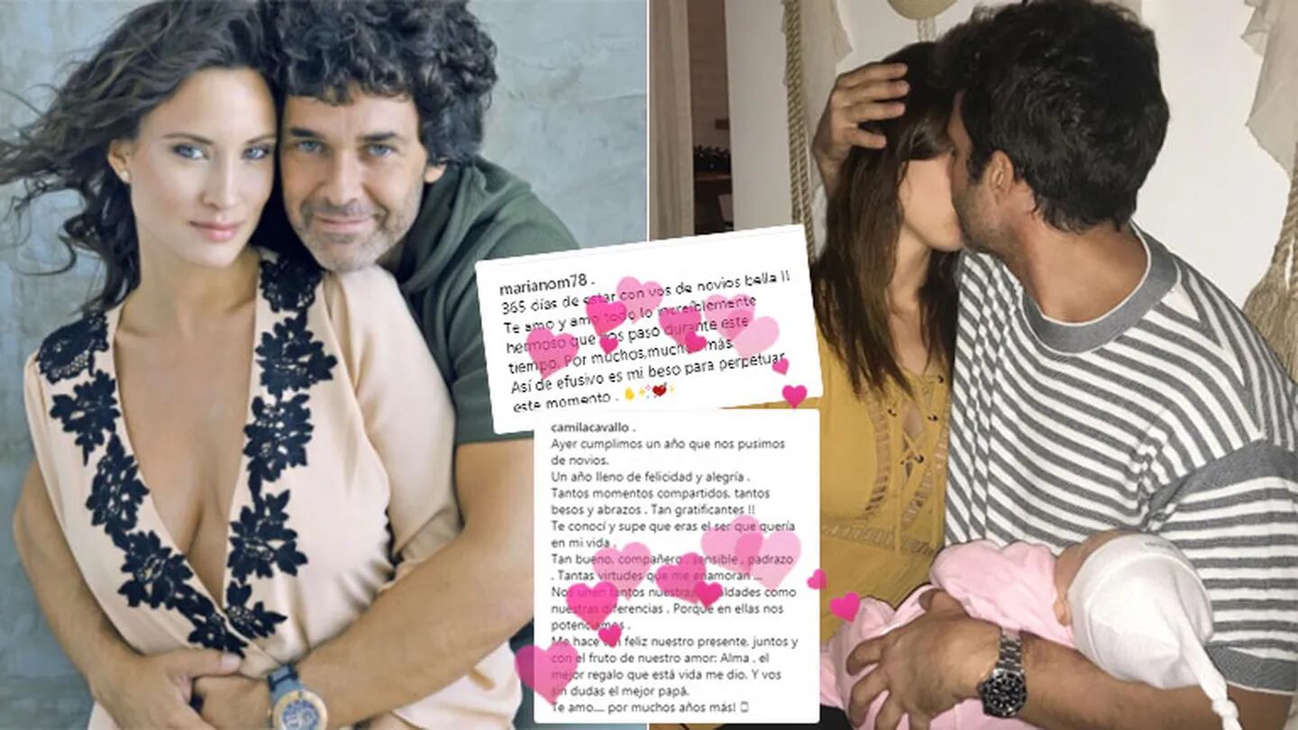 Mariano Martínez y Camila Cavallo celebraron su su primer año juntos (Foto: Instagram)