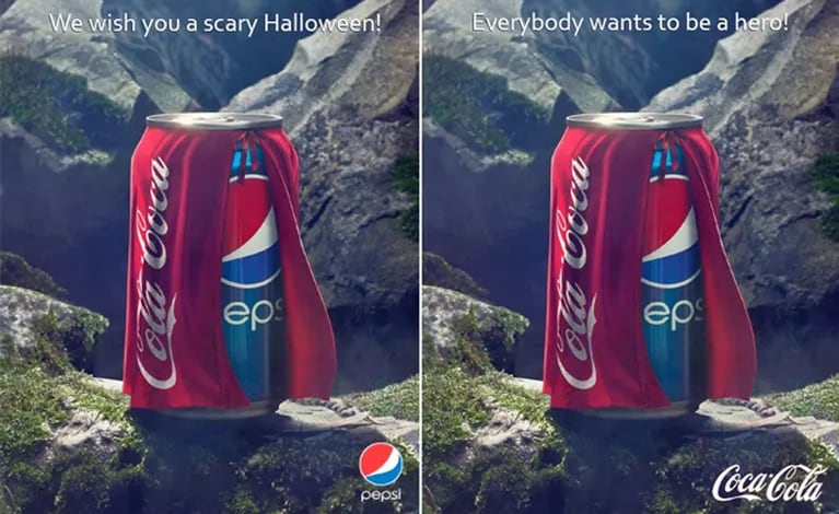 El aviso de Pepsi y la venganza de Coca-Cola. (Imagen: web)
