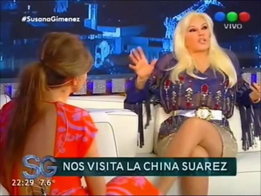La China Suárez con Susana Giménez