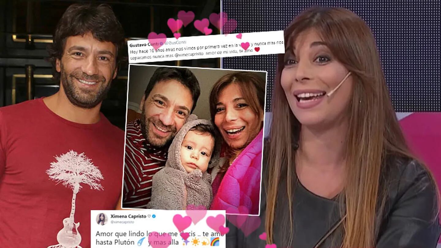 Los tweets súper románticos entre Gustavo Conti y Ximena Capristo