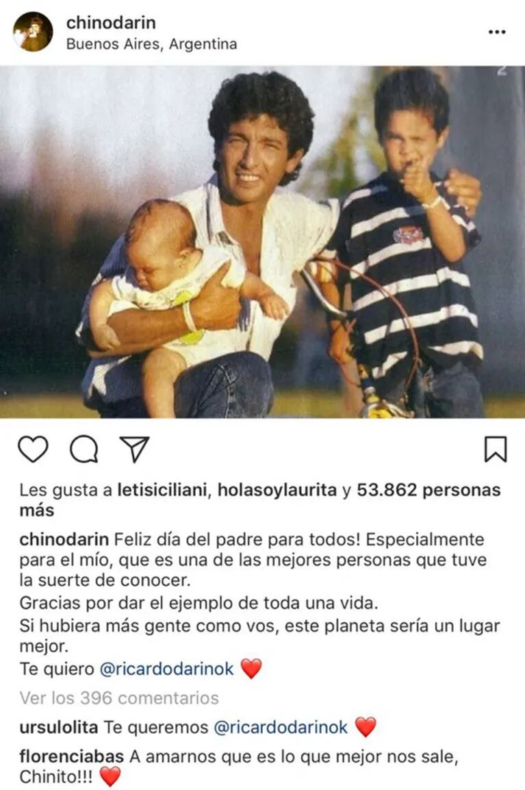 Los contundentes mensajes de los hijos de Ricardo Darín en el Día del Padre: "Hoy más que nunca, te amo"
