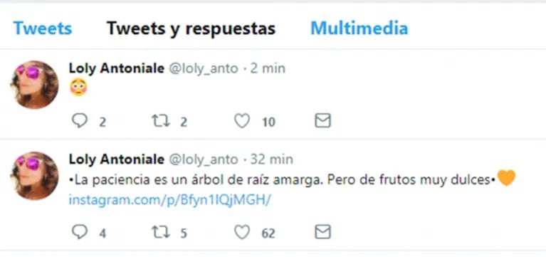 Sugerente posteo de Loly Antoniale tras el tenso momento entre Marcela Tauro y Jorge Rial