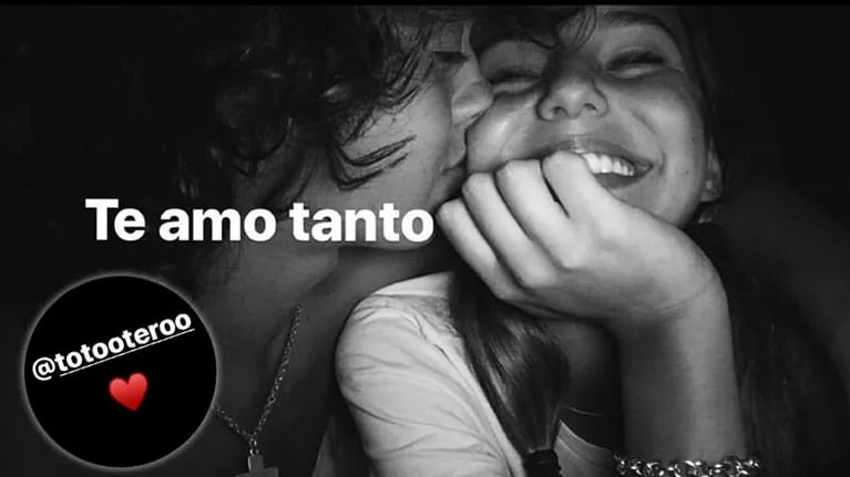 La primera foto del romance de Juanita Tinelli con Toto Otero: Te amo tanto