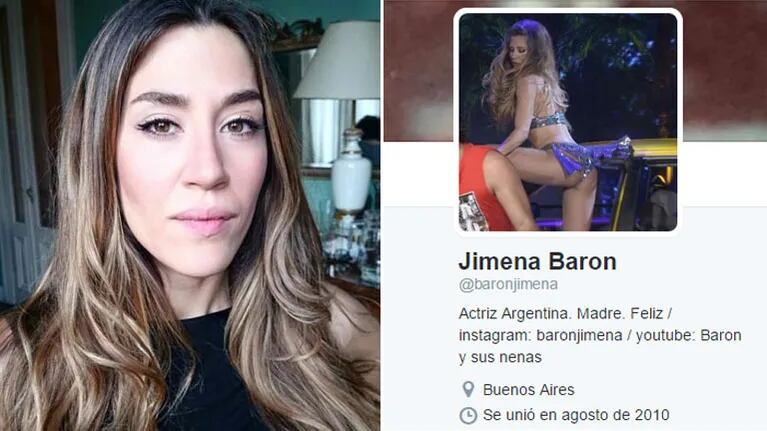 La imagen de perfil de Jimena Barón que incendió Twitter. (Foto: Twitter)
