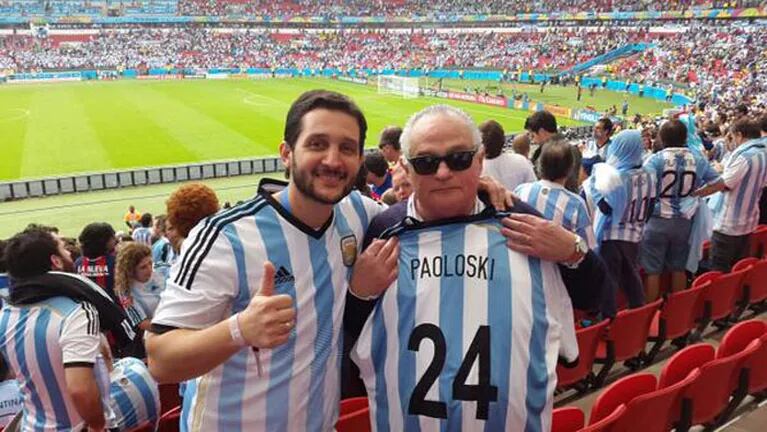 Germán Paoloski y su padre. (Foto: Twitter)