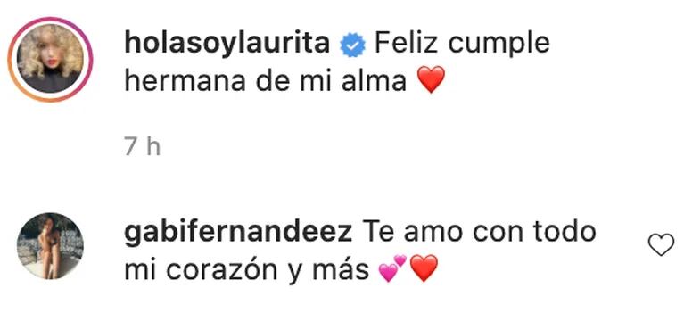 Laurita Fernández le deseó a su hermana un feliz cumple con una bella foto retro: "Te amo con todo mi corazón"