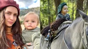 Zaira compartió bellas postales de su hijo a caballo.