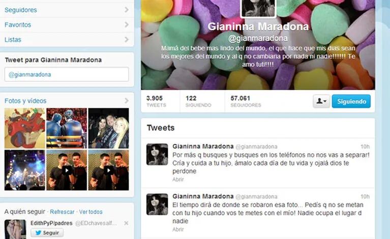 Gianinna Maradona, molesta por la tapa de Paparazzi (Fotos: Web y Paparazzi). 