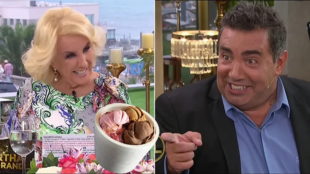 Diego Pérez llegó con helado a la mesa de Mirtha Legrand: ¡mirá la reacción de la diva!