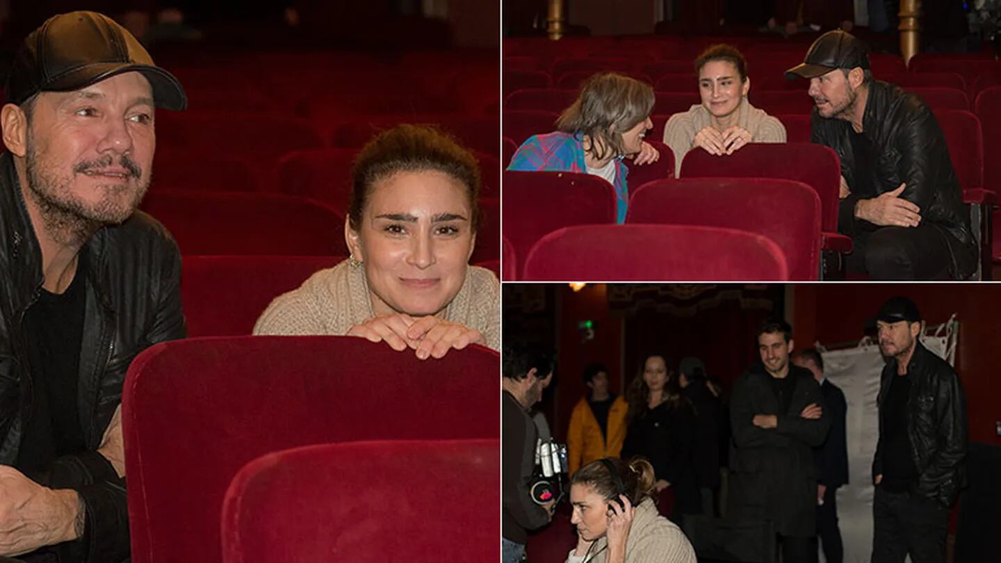 Valeria Bertuccelli recibió en el set de La reina del miedo a Marcelo Tinelli (Fotos: prensa)
