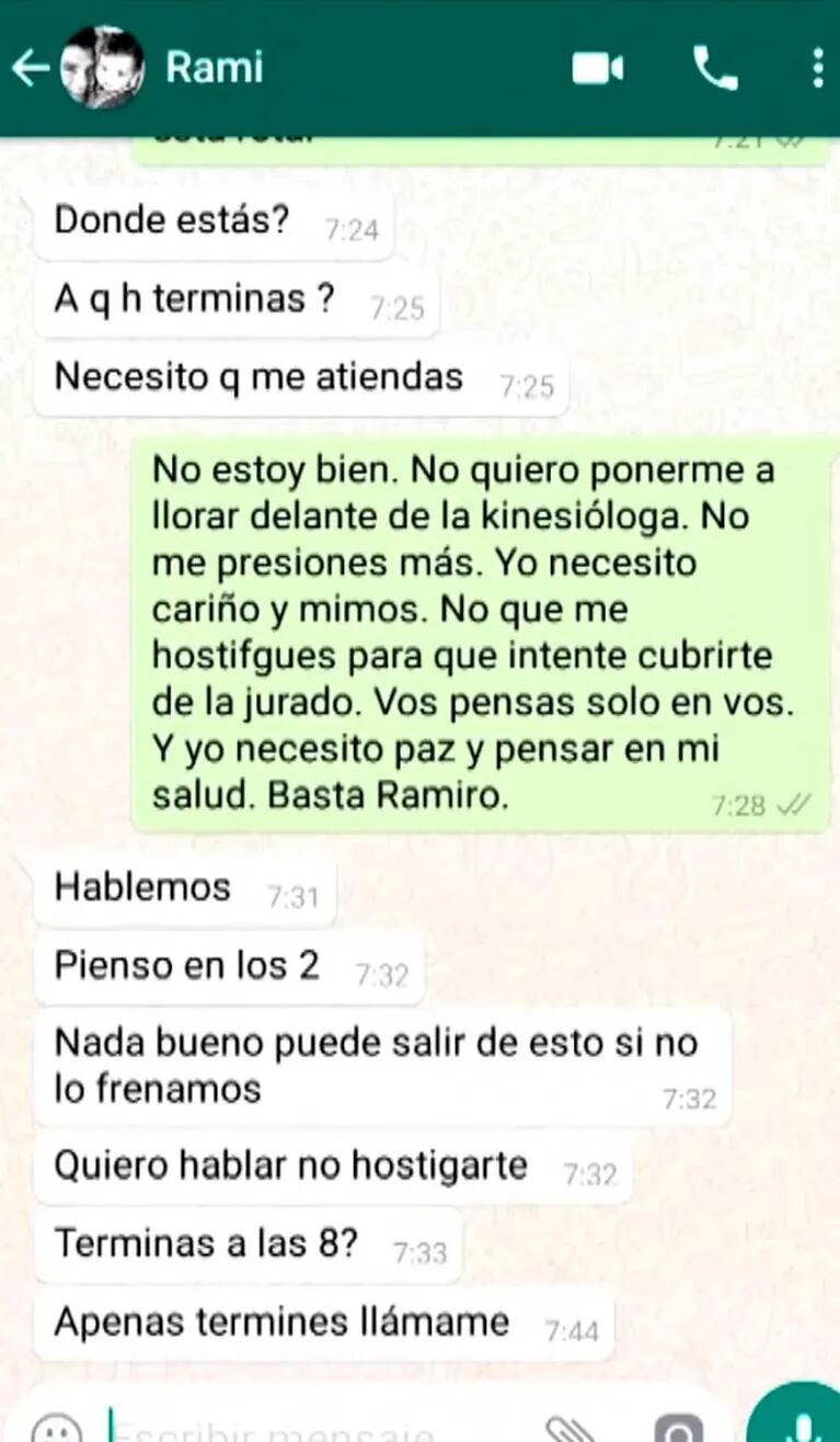 Los chats que llevaron a Florencia Peña a confesar que tiene una "relación abierta" con Ramiro Ponce de León