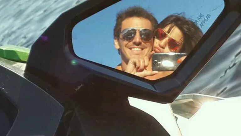 Gianinna Maradona y unas románticas vacaciones con su novio (Foto: Twitter). 