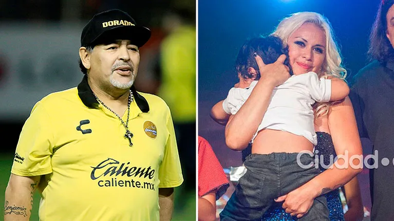 Verónica Ojeda viajó a México junto a Dieguito Fernando al encuentro de Maradona