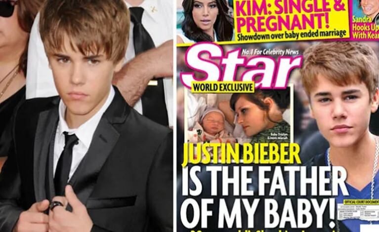 Justin Bieber no tuvo que hacerse un ADN. Aquí, la portada de Star con la mediática demanda. (Foto: Web)