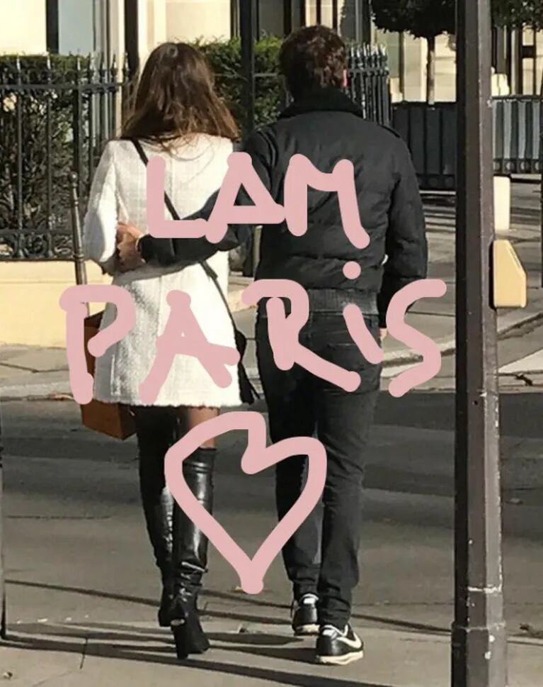Las fotos de China Suárez y Benjamín Vicuña paseando enamorados por las calles de París