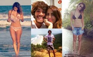 Silvina Luna y Manuel Desrets, enamorados en Brasil (Fotos: Instagram). 