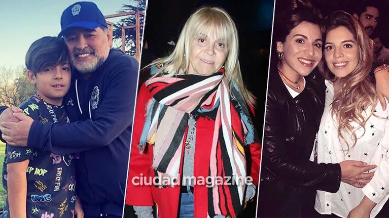 El mensaje de Claudia Villafañe, tras el encuentro de Maradona con su nieto Benjamín: la reacción de Dalma y Gianinna